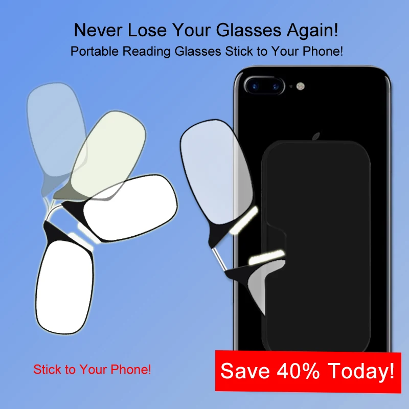 코 클립 독서 안경 남자 고품질 남자 휴대용 거품 코 안경 노인을위한 투명 안경 케이스