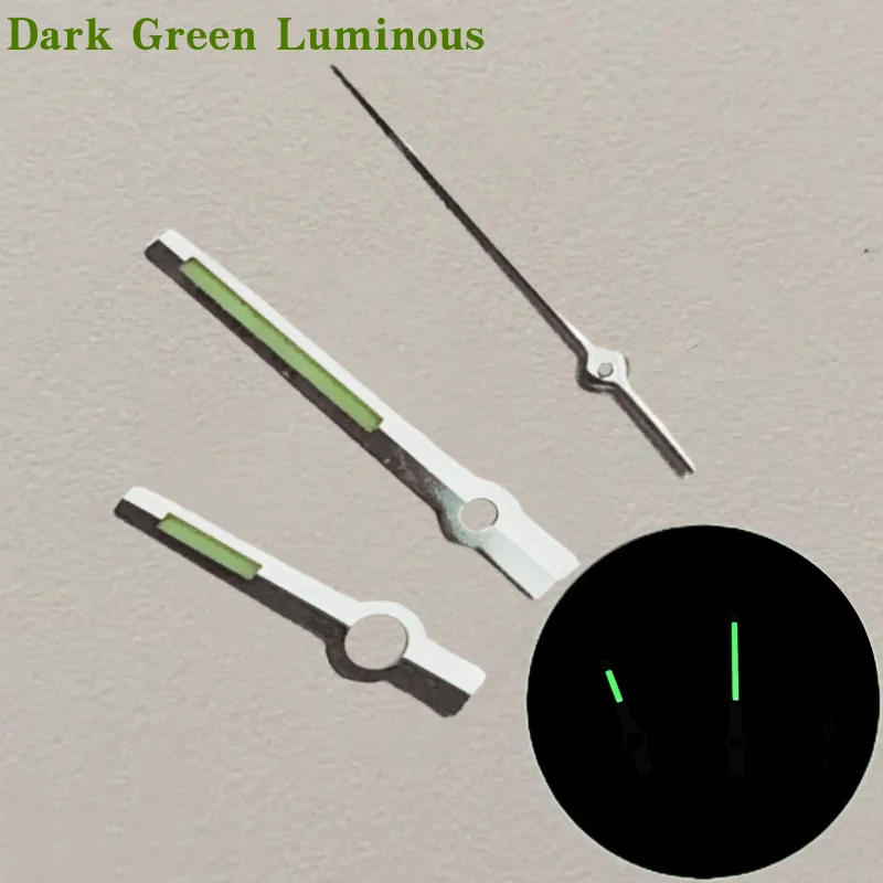 NH35 손 8mm 12mm 12.5mm 시계 손 오이스터 스타일 NH70/NH36/4R/7S 무브먼트 액세서리 용 블루 그린 빛나는 시계 포인터