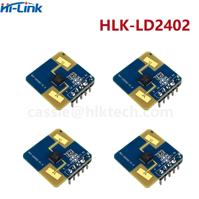 Hi-Link HLK-LD2402 24G 정적 인체 존재 감지, 7m AIoT 밀리미터파 센서 레이더 모듈, GPIO 및 UART 인터페이스