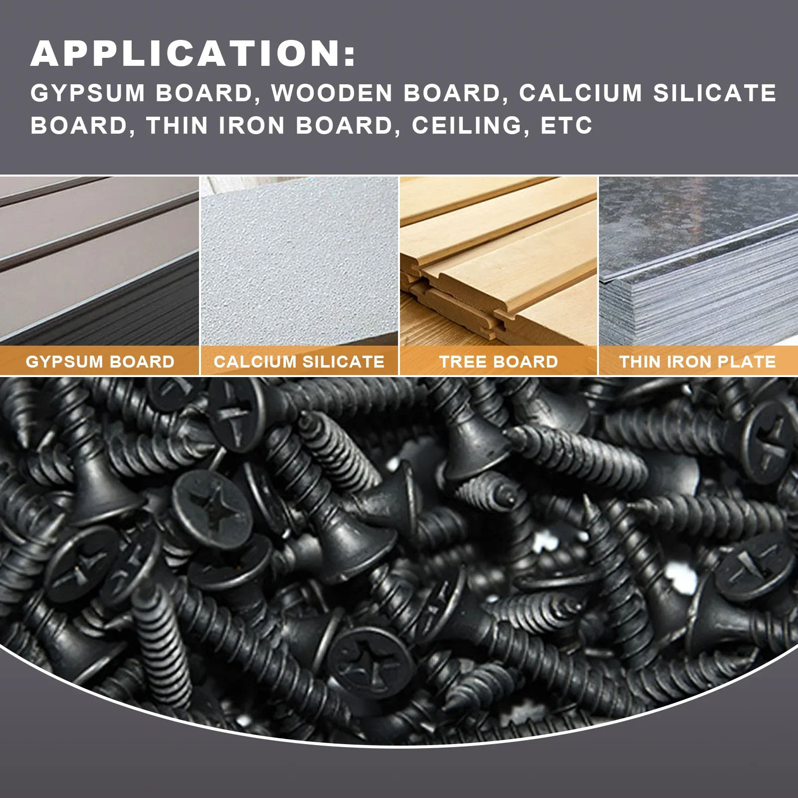 50Pcs M3.5 블랙 크로스 플랫 헤드 시트 금속 나사 드릴 목재 탄소강 나사 목재 가구 유지 보수에 적합