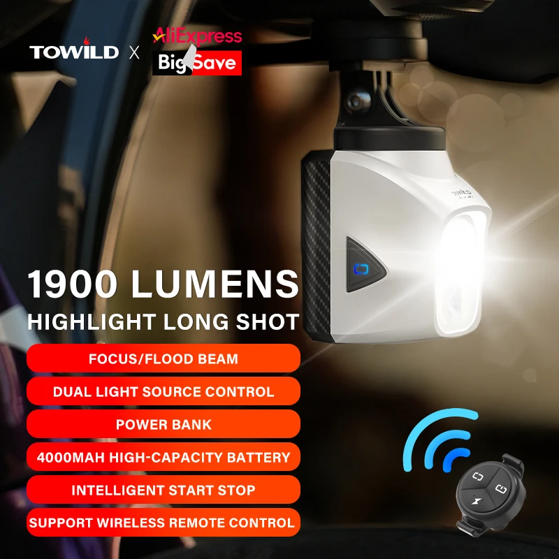 TOWILD DL1200S/DL1700 자전거 라이트 컷오프 라인 포함 Beam1900LM 충전식 자전거 프론트 라이트 보조베터리 Mtb 사이클링 헤드라이트 title=TOWILD DL1200S/DL1700 자전거 라이트 컷오프 라인 포함 Beam1900LM 충전식 자전거 프론트 라이트 보조베터리 Mtb 사이클링 헤드라이트 