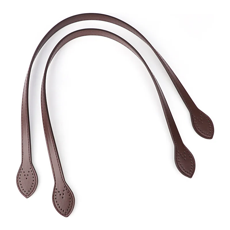 2Pcs 60cm PU 가죽 가방 핸들 숄더 가방 스트랩 교체 핸드백 벨트 스트랩 DIY DIY 여성 수제 가방 액세서리