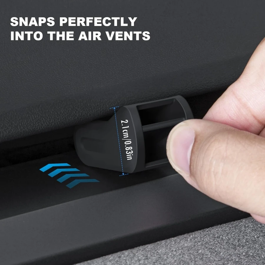 2017-2025 Tesla Model Y Juniper & Model 3 & 3 Highland Air Vent용 공기 청정기 어댑터 2개(공기 청정기는 포함되지 않음)