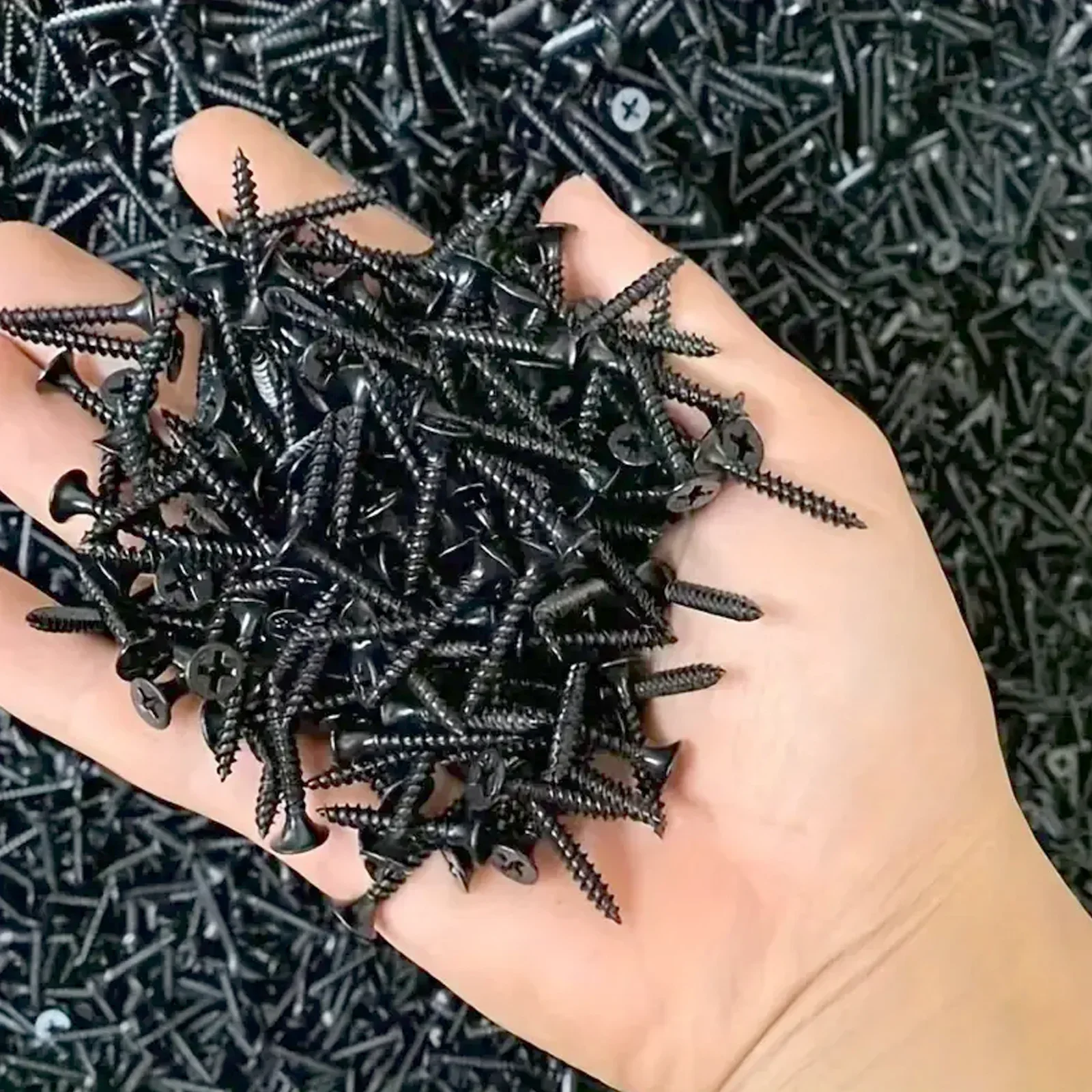 50Pcs M3.5 블랙 크로스 플랫 헤드 시트 금속 나사 드릴 목재 탄소강 나사 목재 가구 유지 보수에 적합