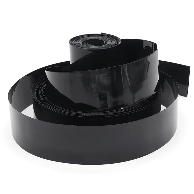 1 미터 검정색 18650 Lipo 배터리 PVC 열 수축 튜브 팩 7mm ~ 170mm 너비 절연 필름 랩 리튬 케이스 케이블 슬리브
