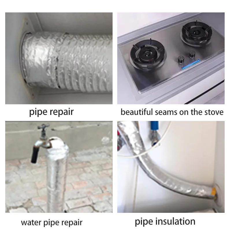 유리 섬유 천 알루미늄 호일 테이프 고온 방지 방수 테이프 태양 보호 범위 후드 난연제