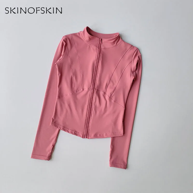 새로운 요가 코트 여성 전문 속도 건조 스포츠 러닝 및 사이클링 코트 티셔츠 의류 긴 소매 피트니스 탑 슈트