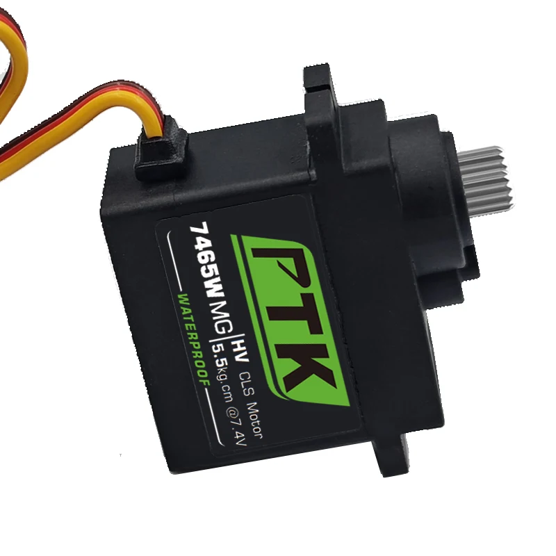 PTK 7465W MG 9g 디지털 서보 메탈 기어 방수 HV 5kg 고정 날개 RC 자동차 헬리콥터 로봇 서보 180 °   1/8 서보