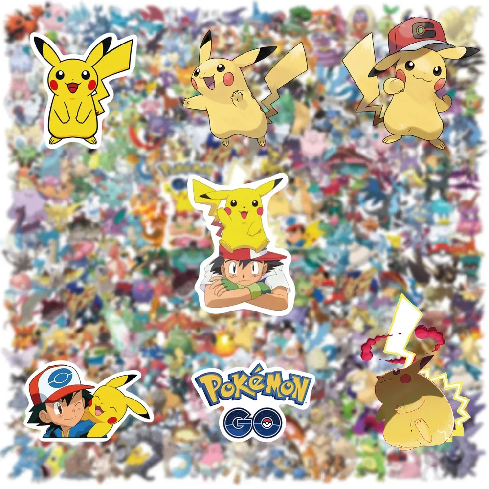 103/300Pcs 포켓몬 귀여운 피카추 스티커 Charizard 앨범 Pokédex DIY 노트북 자동차 수하물 Kawaii 방수 애니메이션 스티커 장난감