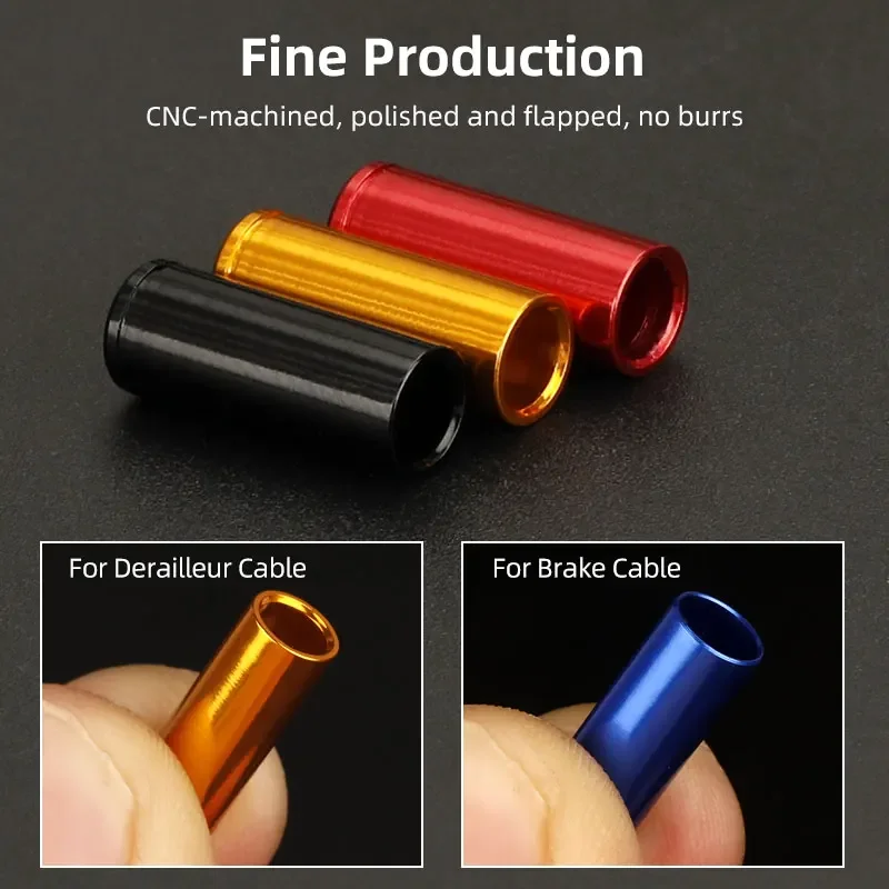5mm 합금 자전거 브레이크 케이블 엔드 캡 하우징 페룰 4mm MTB 도로 자전거 변속기 시프터 라인 엔드 크림프
