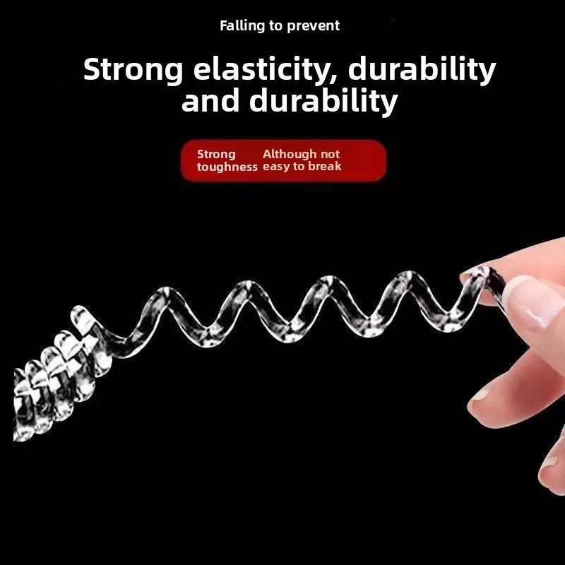 Labubu 안티 드롭 버클 실리콘 로프 키 체인 보호 링 투명 와인딩 고정 안티 드롭