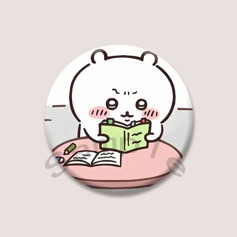 귀여운 치이카와 배지 만화 애니메이션 주변 옷깃 핀 Tinplate 라운드 브로치 숄더백 액세서리 기념품 선물