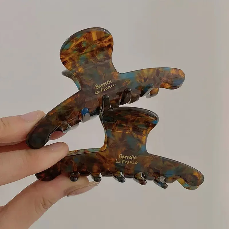 여성을위한 우아한 고급 아세테이트 머리 발톱 기질 머리 장식 레이디 빈티지 헤어 클립 패션 헤어 액세서리