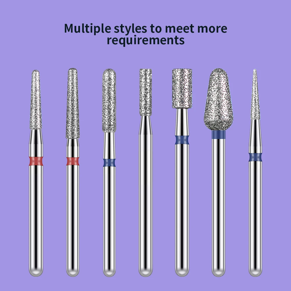 다이아몬드 네일 드릴 비트 밀 커터 매니큐어 기계 비트 도구 액세서리 네일 젤 제거를위한 큐티클 클린