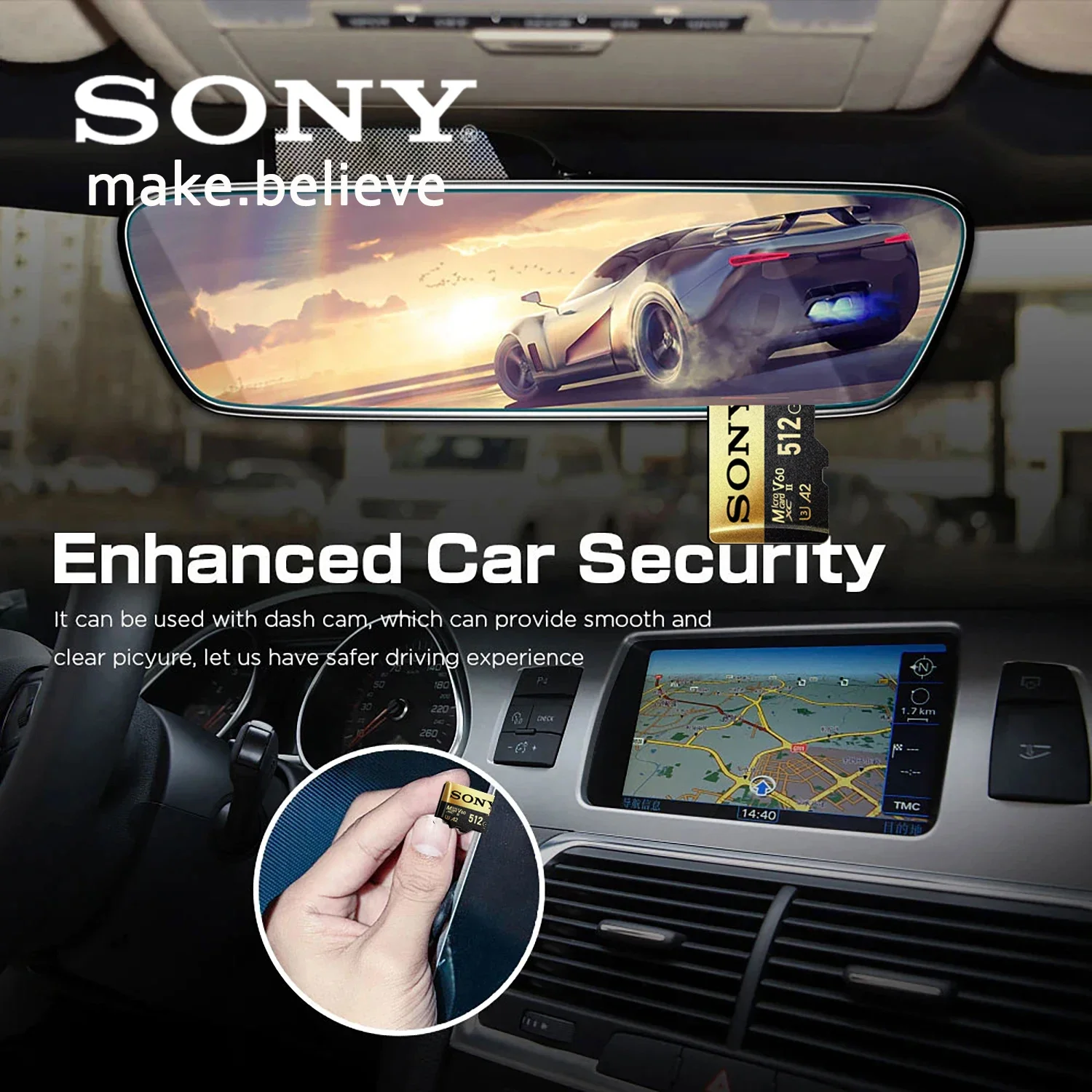 소니 1TB 마이크로 SD 카드 메모리 카드 고속 미니 MicroSD 카드 1TB 512GB 256GB 128GB SD TF 플래시 카드 샤오미 카메라 PC용