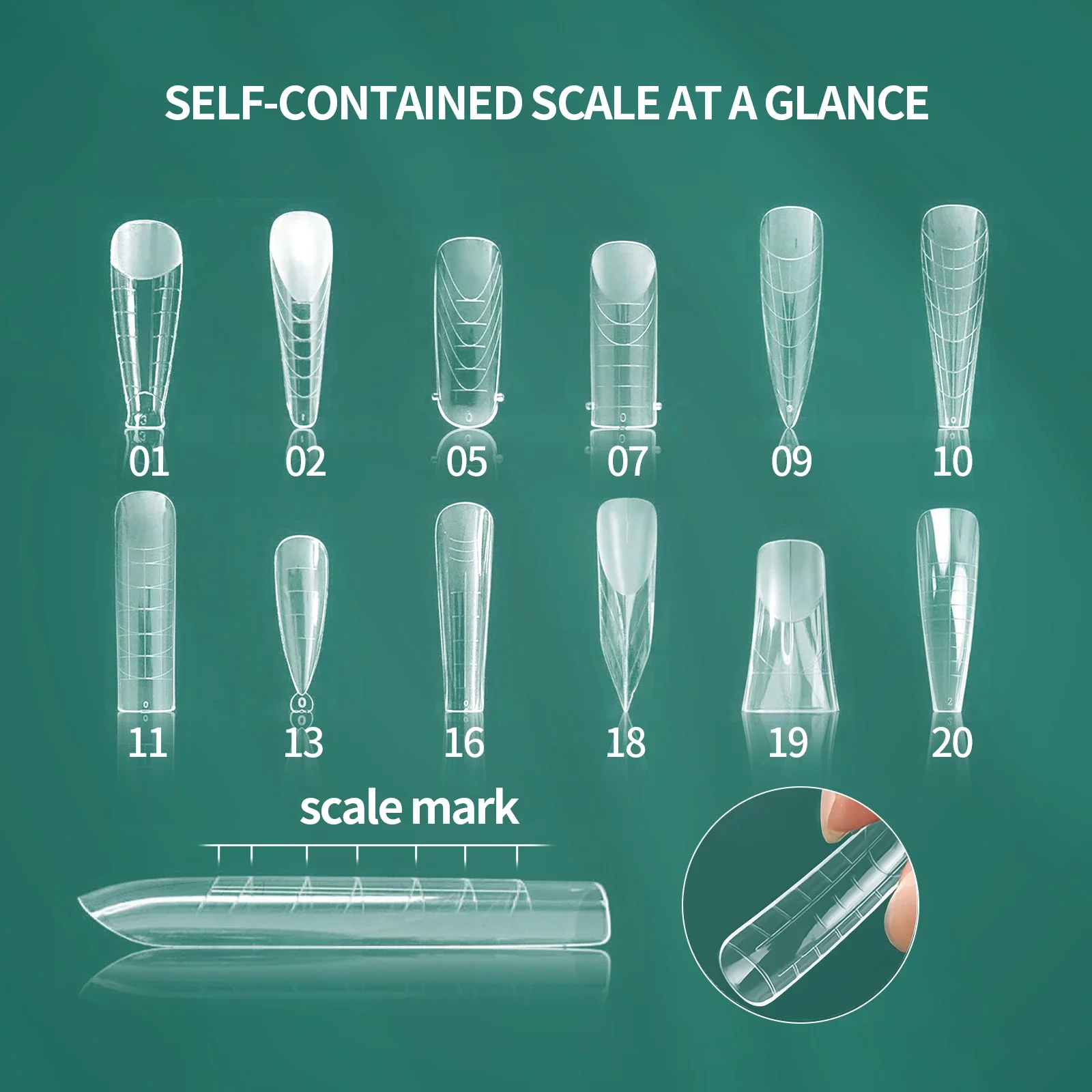 네일팝 컬러 네일 듀얼 폼 세트 폴리젤용 풀 네일 폼 재사용 가능한 네일 팁 네일 연장 폼 아크릴 네일 듀얼 폼