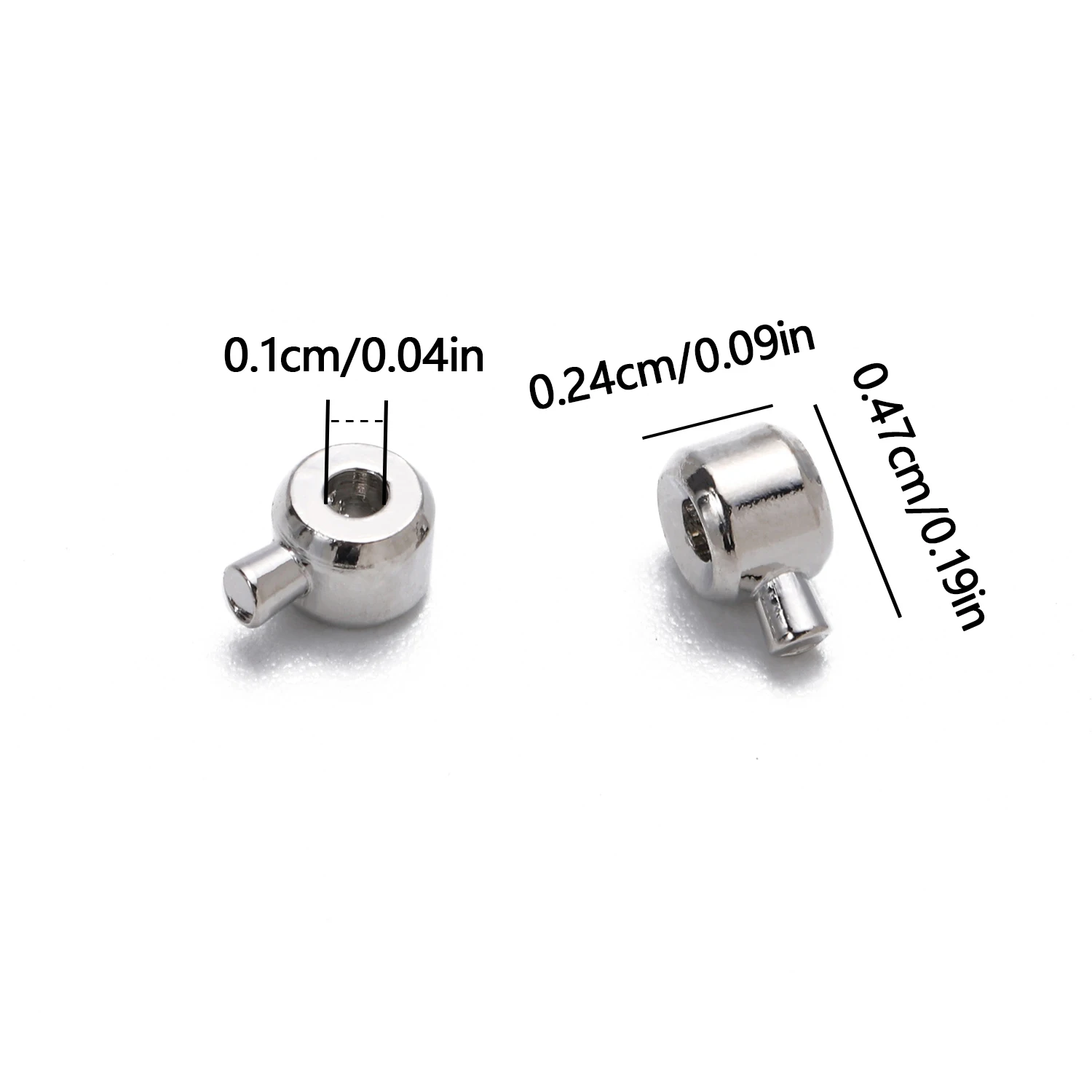 10Pcs 스테인레스 스틸 포지셔닝 스토퍼 스페이서 쥬얼리에 대 한 크림프 엔드 Septum 비즈 DIY 목걸이 팔찌 커넥터 만들기