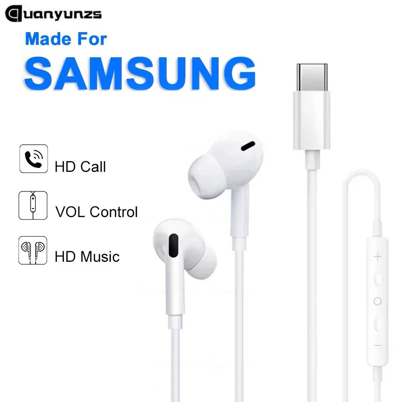 삼성 갤럭시 S24 S23 S21 S22 S20 플러스 유형 USB C 3.5mm 잭 이어폰 A54 A34 A53 참고 20 10 액세서리 용 유선 헤드폰 title=삼성 갤럭시 S24 S23 S21 S22 S20 플러스 유형 USB C 3.5mm 잭 이어폰 A54 A34 A53 참고 20 10 액세서리 용 유선 헤드폰 