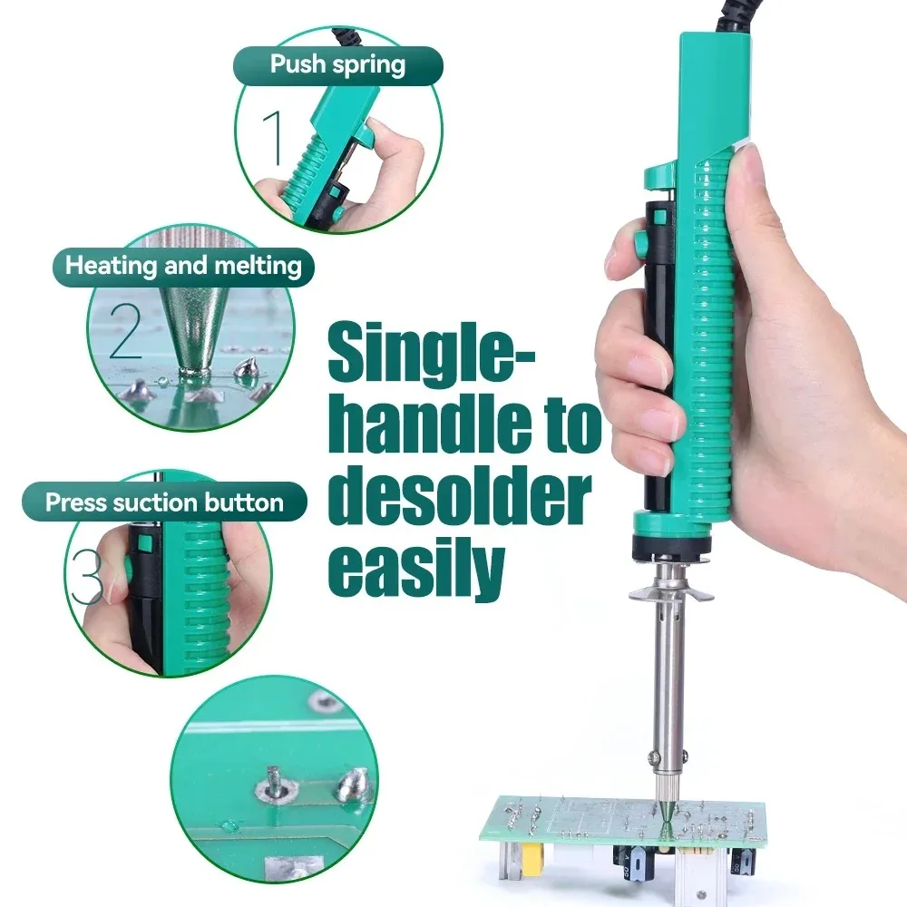 30W 전기 진공 디솔더링 인두 흡입 펌프 건 도구 세트 납땜 수리용, 110V 220V EU/US 플러그 납땜 수리 도구