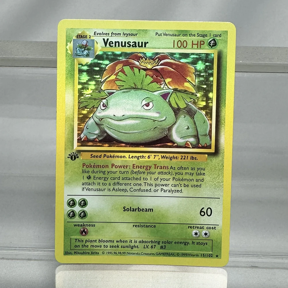 PKM 카드 1st Edition 리자몽 블라스토이즈 드래고나이트 1996 베이스 세트, 싱글 포일 카드 게임 컬렉션 카드, PTCG 프록시 카드