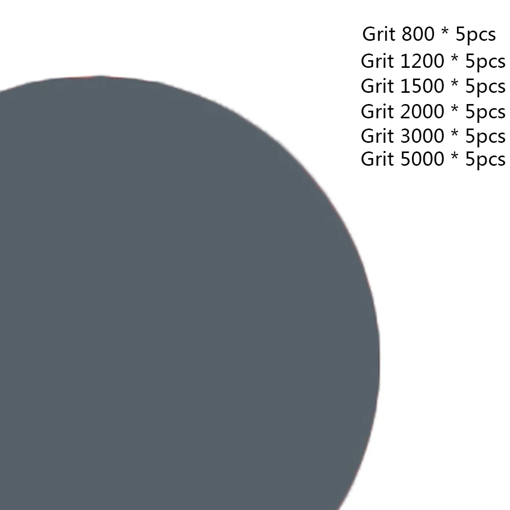라운드 습식 샌딩 시트 샌딩 디스크 패드 자동차 용 건식 연마 사포 헤드 라이트 복원 그라인더 액세서리