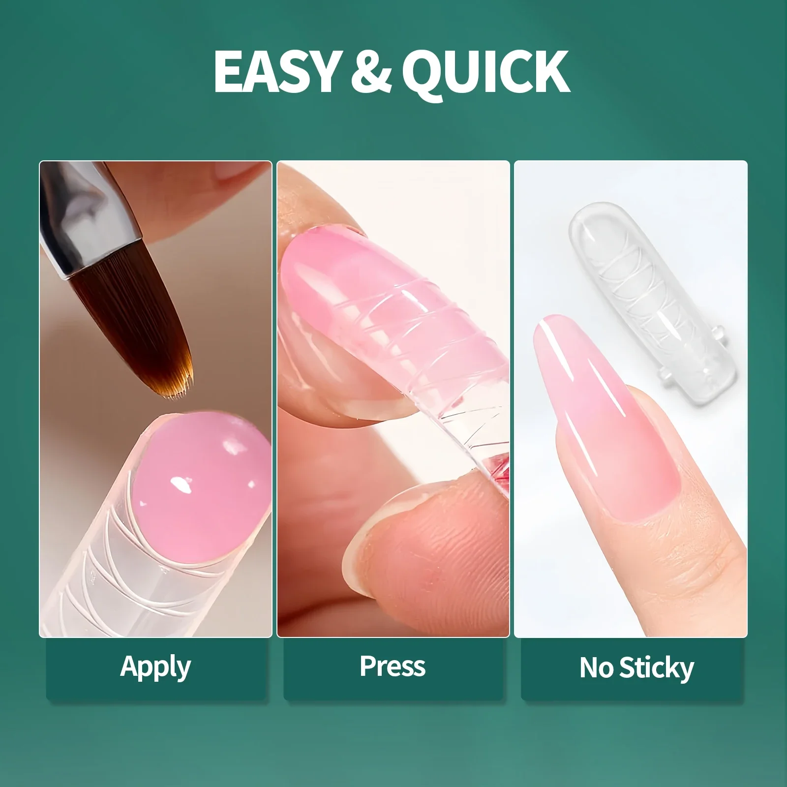 네일팝 컬러 네일 듀얼 폼 세트 폴리젤용 풀 네일 폼 재사용 가능한 네일 팁 네일 연장 폼 아크릴 네일 듀얼 폼