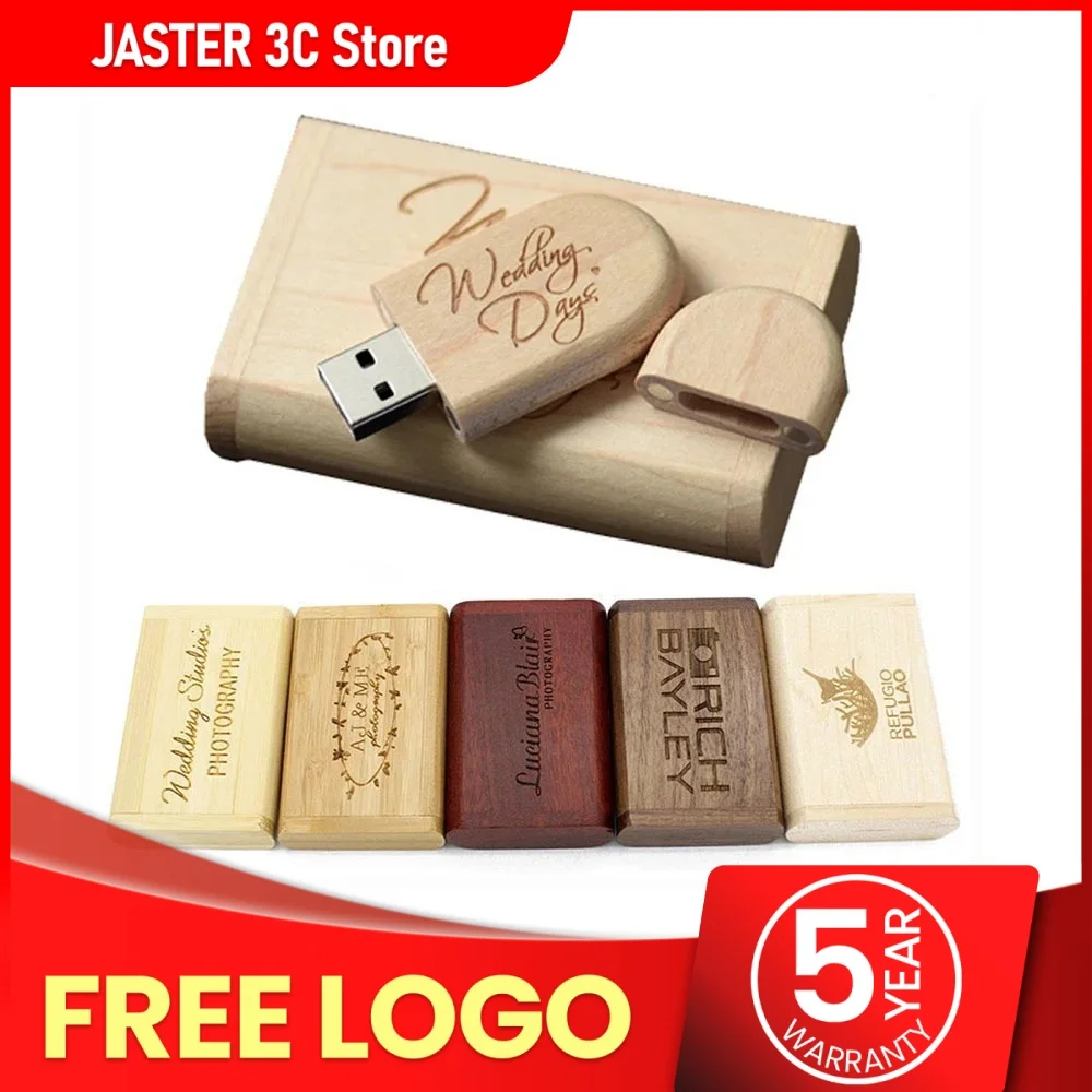 JASTER USB 플래시 드라이브 2.0 128GB 메모리 스틱 나무/대나무 무료 로고 Pendrive 4GB 8GB 16GB 32GB 64GB 펜 드라이브 결혼 선물 title=JASTER USB 플래시 드라이브 2.0 128GB 메모리 스틱 나무/대나무 무료 로고 Pendrive 4GB 8GB 16GB 32GB 64GB 펜 드라이브 결혼 선물 
