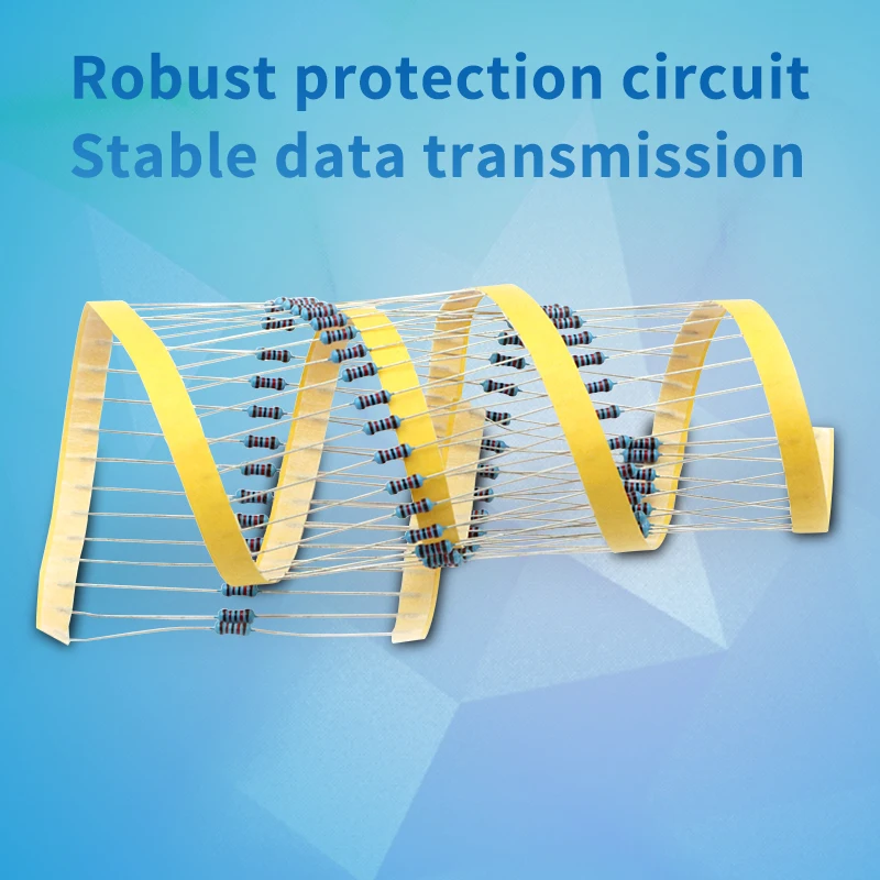 100pcs 1/4W 저항 0.1R~2.2M 1% 금속 필름 저항기 시리즈 0.25W 1R 10R 47R 100R 220R 470R 1K 2.2K 10K 22K 100K 220K 1M 옴