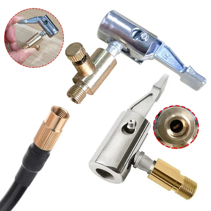 휴대용 자동차 타이어 펌프 커넥터, 빠른 팽창기 척, 미국 스레드 깍지 어댑터 펌프 액세서리, 자동차 수리 부품