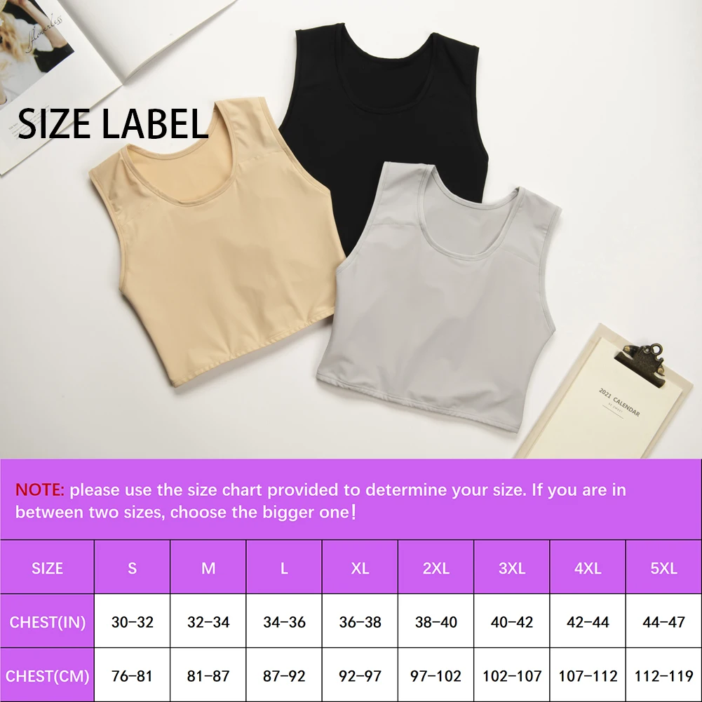 XUJI Transgender Tomboy FTM 통기성 하프 가슴 바인더