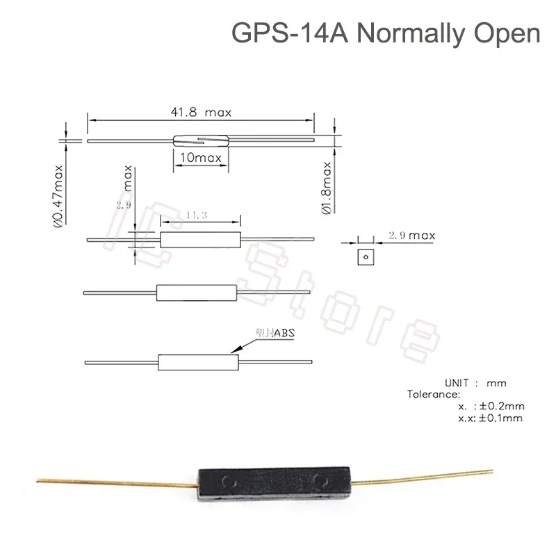 5/10PCS 리드 스위치 자기 스위치 센서 MKA07101 MKA10110 Y213 MMKA17101 GPS-11A GPS-14A GPS-14B NO NC 평상시 열림 닫힘