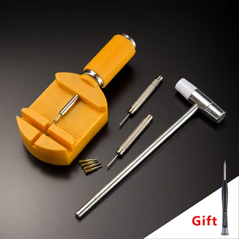 시계 스트랩 수리 도구 시계 핀 밴드 팔찌 링크 핀 도구 리무버로 금속 시계 도구를 조정하기 쉬운 리무버 조정