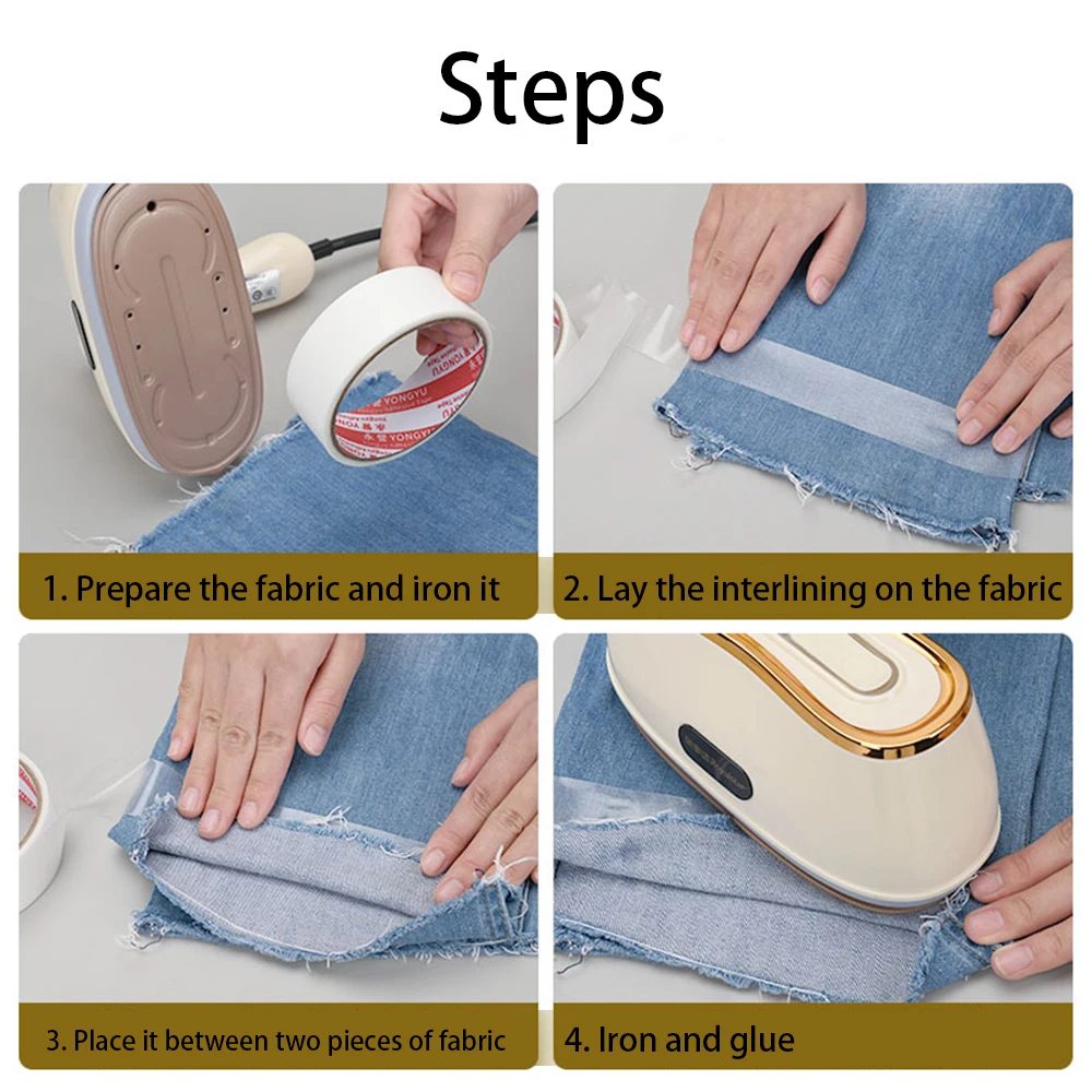 TPU 핫멜트 양면 테이프 슈퍼 끈적 끈적한 접착 의류 직물 원활한 원활한 철 난방 가정용 수리 다양한