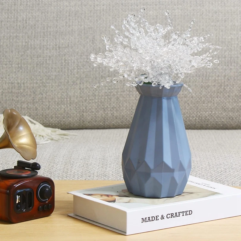 인공 화이트 크리스탈 아크릴 물방울 수제 크리스마스 웨딩 신부 부케 화환 머리핀 DIY 선물 장식 액세서리