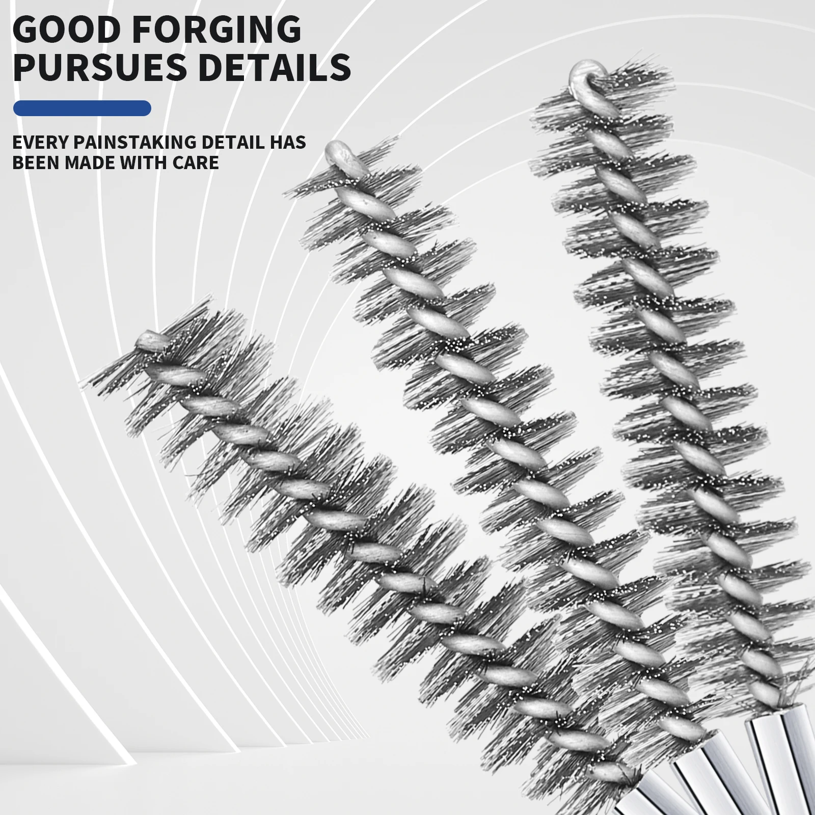 1PC 와이어 튜브 기계 청소 브러시 ​​페인트 리무버 녹 청소기 금속 손잡이 굴뚝 세척 연마 도구