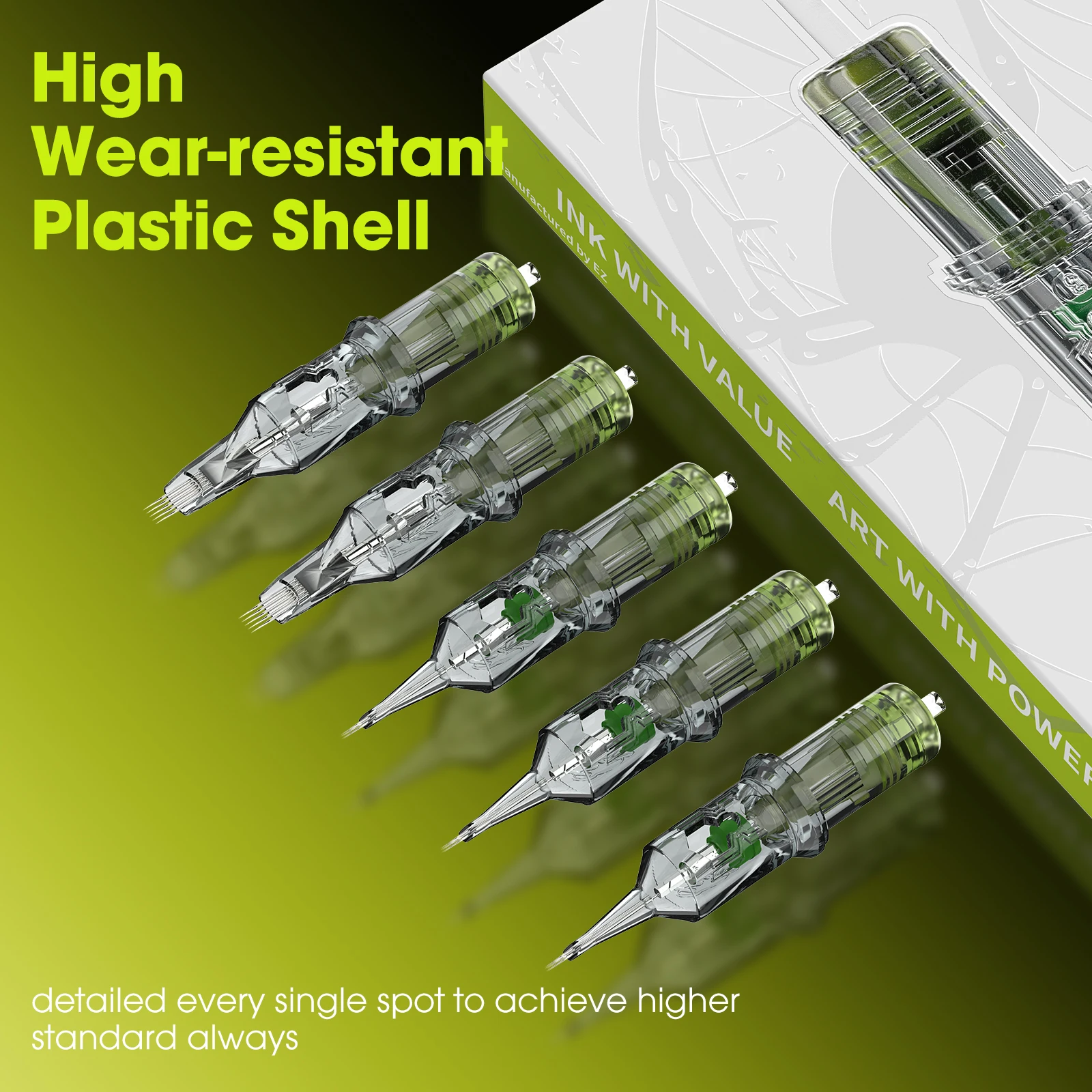 EZ 필터 베놈 카트리지 일회용 문신 바늘, RL, RS, RM, M1 멤브레인 전문 멸균 안전 문신 건, 20 개, 50 개