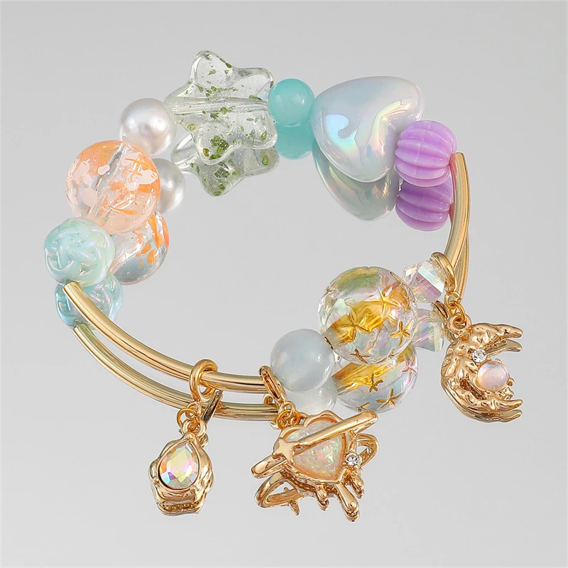 럭셔리 AB 컬러 라인석 하트 나비 장미 펜던트, 쥬얼리 제작 용품, DIY 공예 부품 액세서리, 1 개