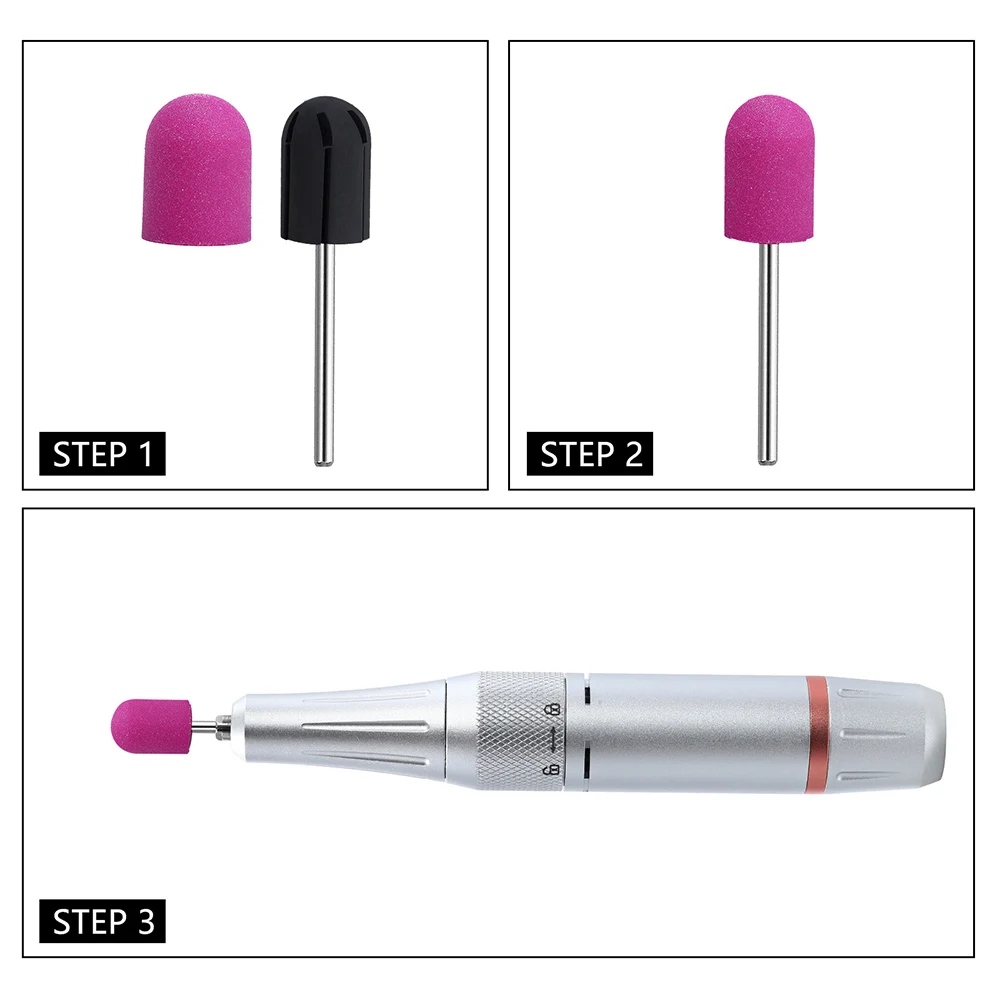 2 크기 샌딩 밴드 블록 캡 전문 페디큐어 풋 케어 도구 그릿 네일 샌딩 캡 전기 네일 드릴 커터 선물