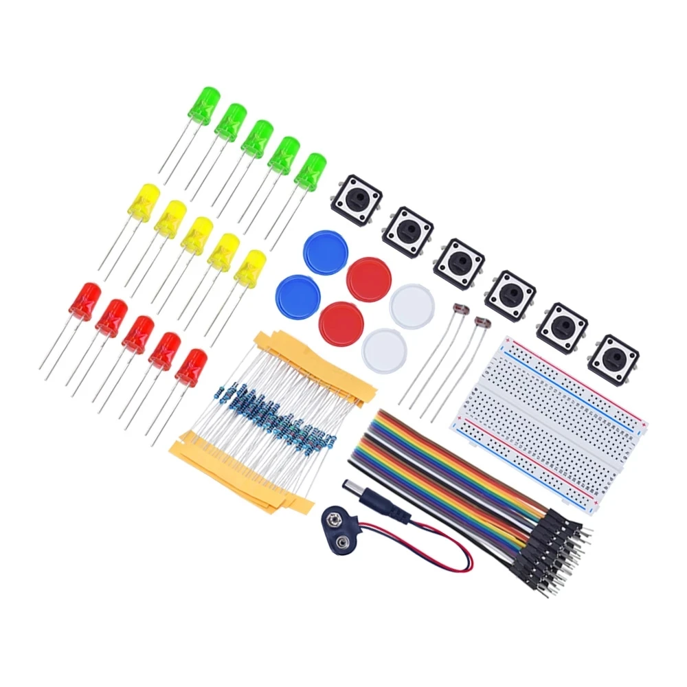UNO R3 미니 브레드보드용 스타터 키트 Arduino Diy Kit School Education Lab용 LED 점퍼 와이어 버튼