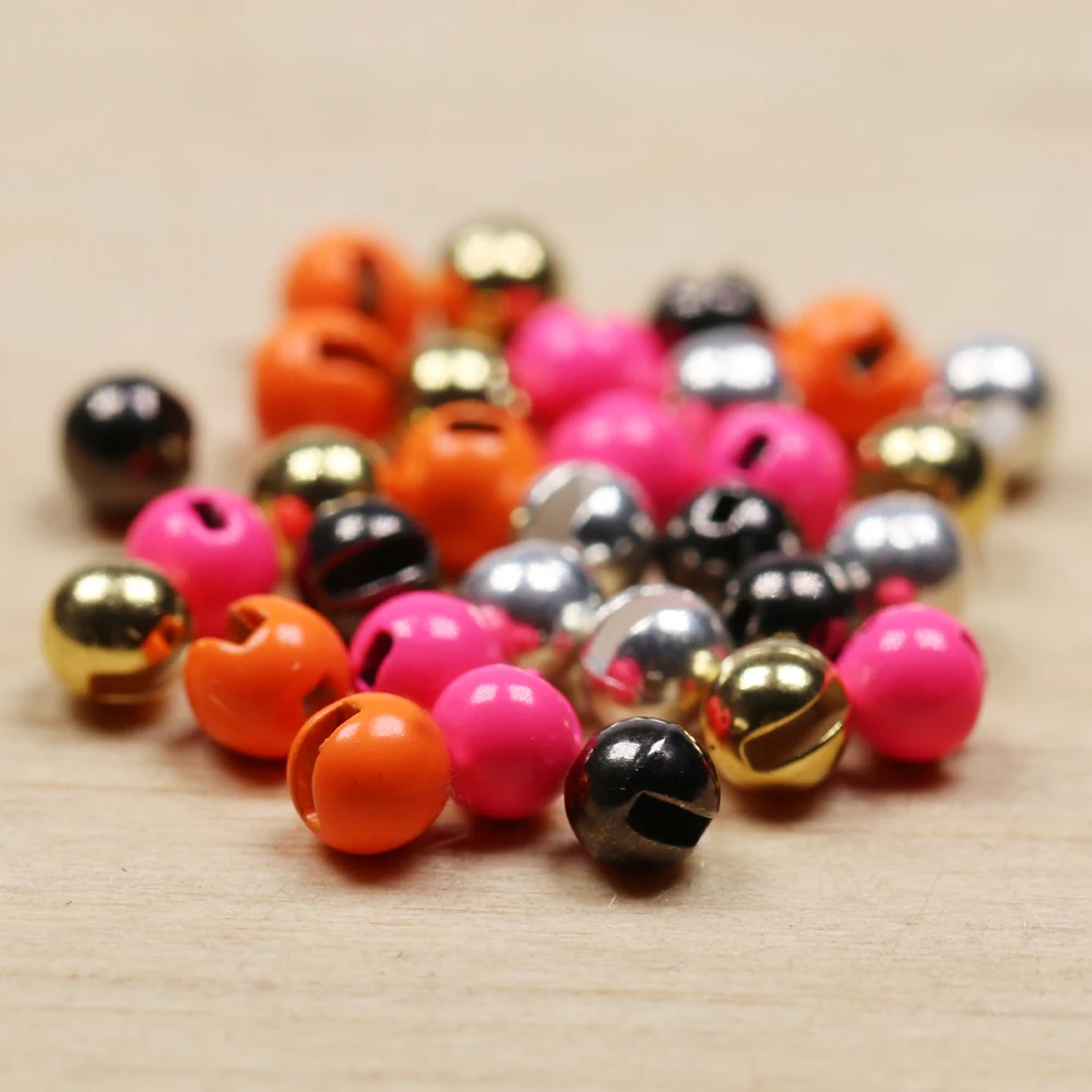 Vampfly 20/40pcs 빠른 싱킹 지그 바늘 잉어 낚시 미끼 액세서리 Beadhead 2.5mm-5.5mm 묶을 수있는 슬롯 지그 비즈