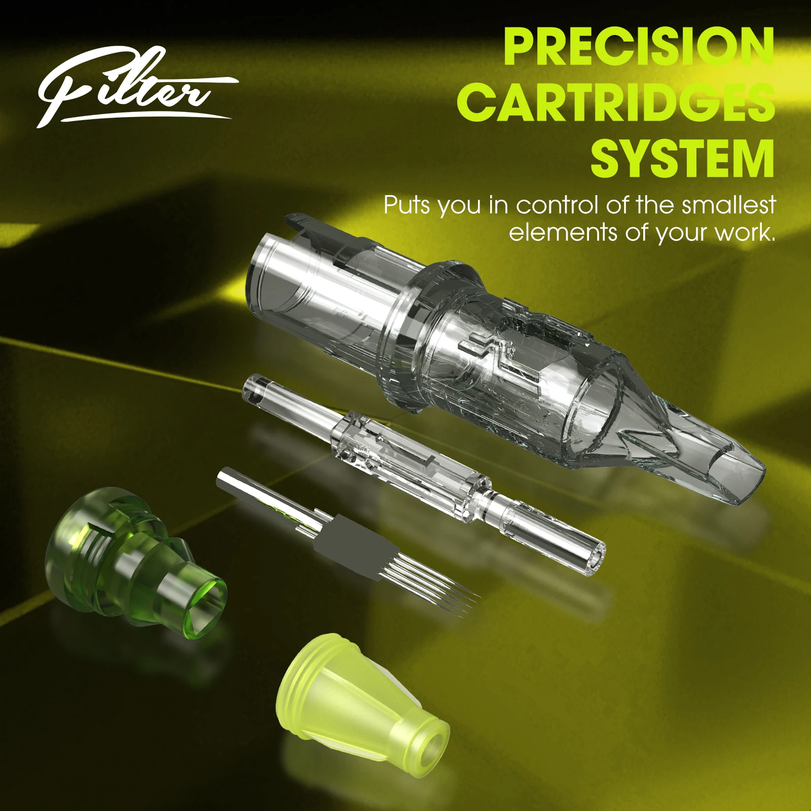 EZ 필터 베놈 카트리지 일회용 문신 바늘, RL, RS, RM, M1 멤브레인 전문 멸균 안전 문신 건, 20 개, 50 개