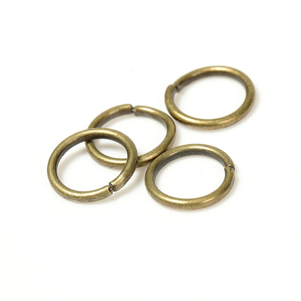 200 개/몫 디아 4-10mm 도매 Gunblack/골동품 청동/골드/실버/로듐 점프 반지 보석 만들기 결과 DIY 액세서리