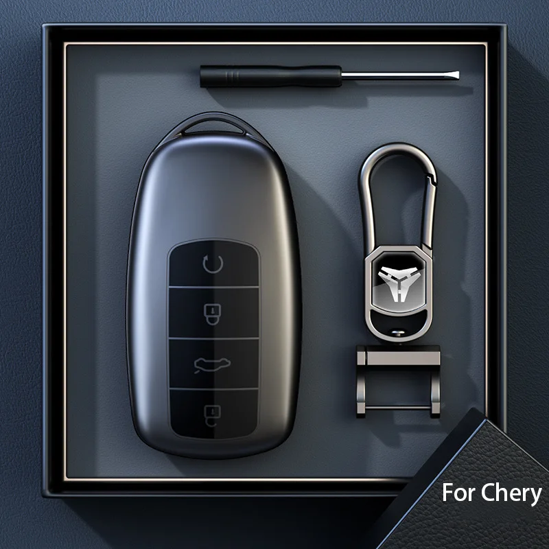 Chery Tiggo 8 Pro Tiggo 8plus New 5 Plus 7pro Chery Tiggo 7 Pro Max Omoda C5 자동차 키 케이스 커버 보호대 Fob 용 티타늄 그레이