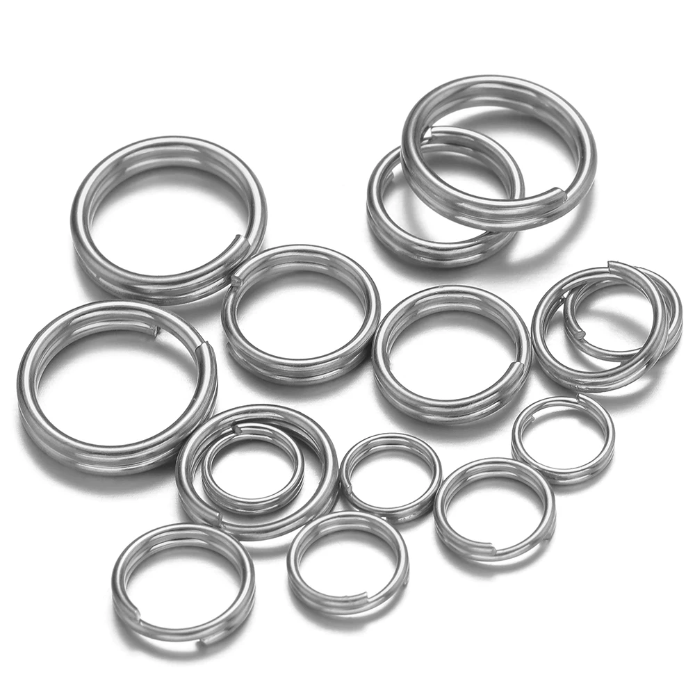 50-100pcs 스테인레스 스틸 더블 루프 오픈 점프 링 골드 분할 링 커넥터 DIY 쥬얼리 결과 만들기 도매
