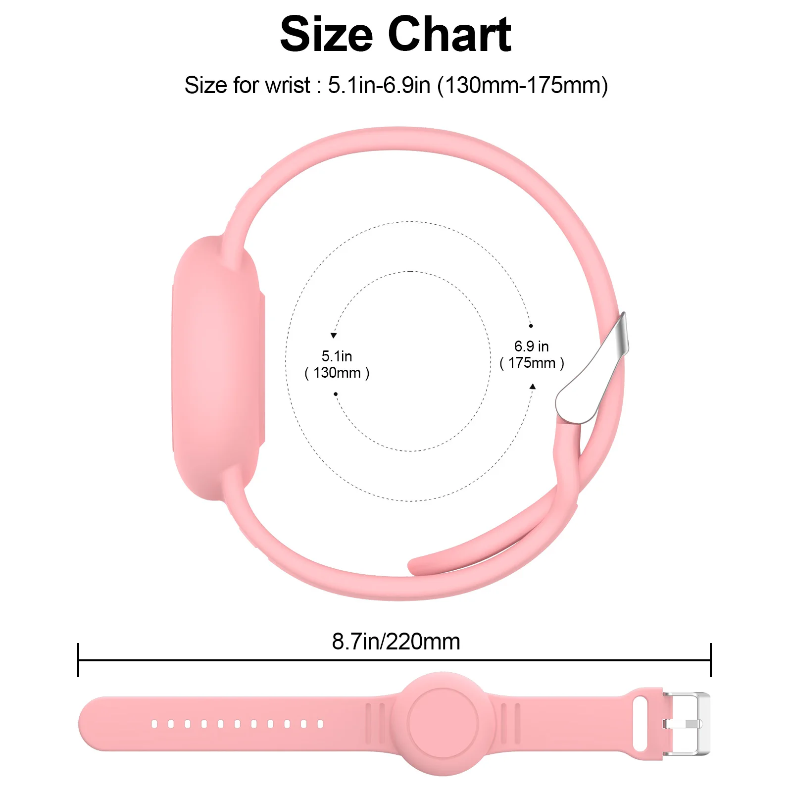 Apple AirTag 실리콘 스트랩 에어 태그 용 방수 케이스 어린이를위한 분실 방지 보호 커버 어린이 추적기 로케이터 팔찌