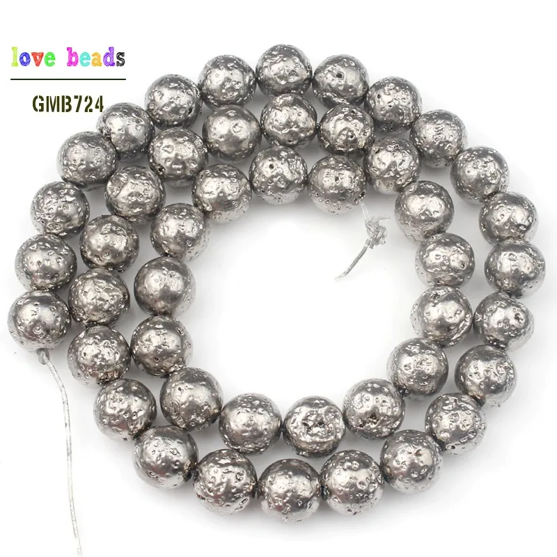 천연석 화이트 라바 라운드 루즈 비즈 4mm 6mm 8mm 10mm, DIY 목걸이 팔찌 쥬얼리 액세서리 만들기