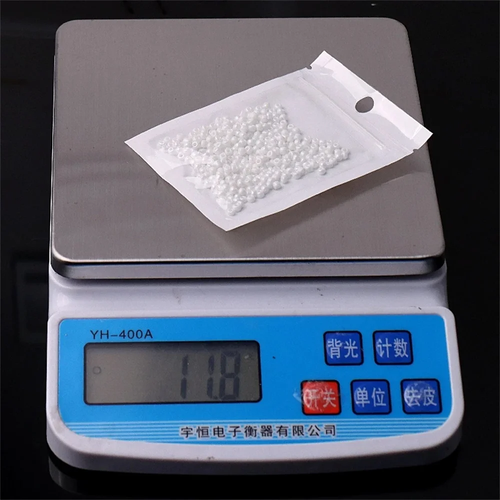 화이트 시리즈 체코 유리 Seedbeads 멀티 크기 1.5mm 2mm 3mm 4mm 라운드 스페이서 비즈 DIY 쥬얼리 의류 액세서리 만들기