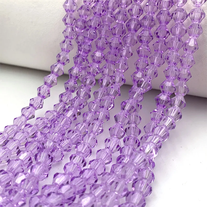 바이콘 크리스탈 비즈 면 느슨한 스페이서, 유리 비즈, 쥬얼리 제작 용품, 목걸이 팔찌 귀걸이 DIY, 3mm, 4mm, 6mm