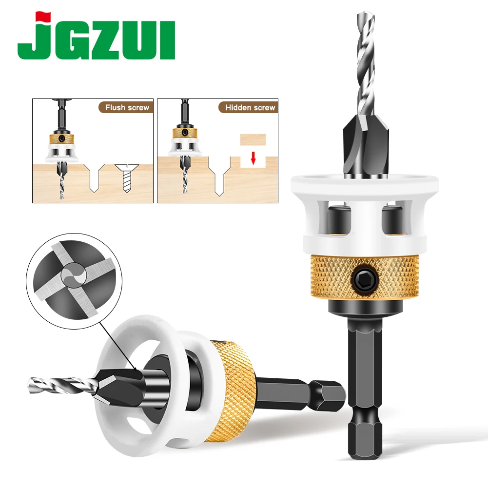 목공 제한 4개의 가장자리 카운터싱크 드릴 합금 드릴 콘 드릴 조정 가능한 깊이 스텝 드릴 나사 카운터싱크 드릴 비트 title=목공 제한 4개의 가장자리 카운터싱크 드릴 합금 드릴 콘 드릴 조정 가능한 깊이 스텝 드릴 나사 카운터싱크 드릴 비트 