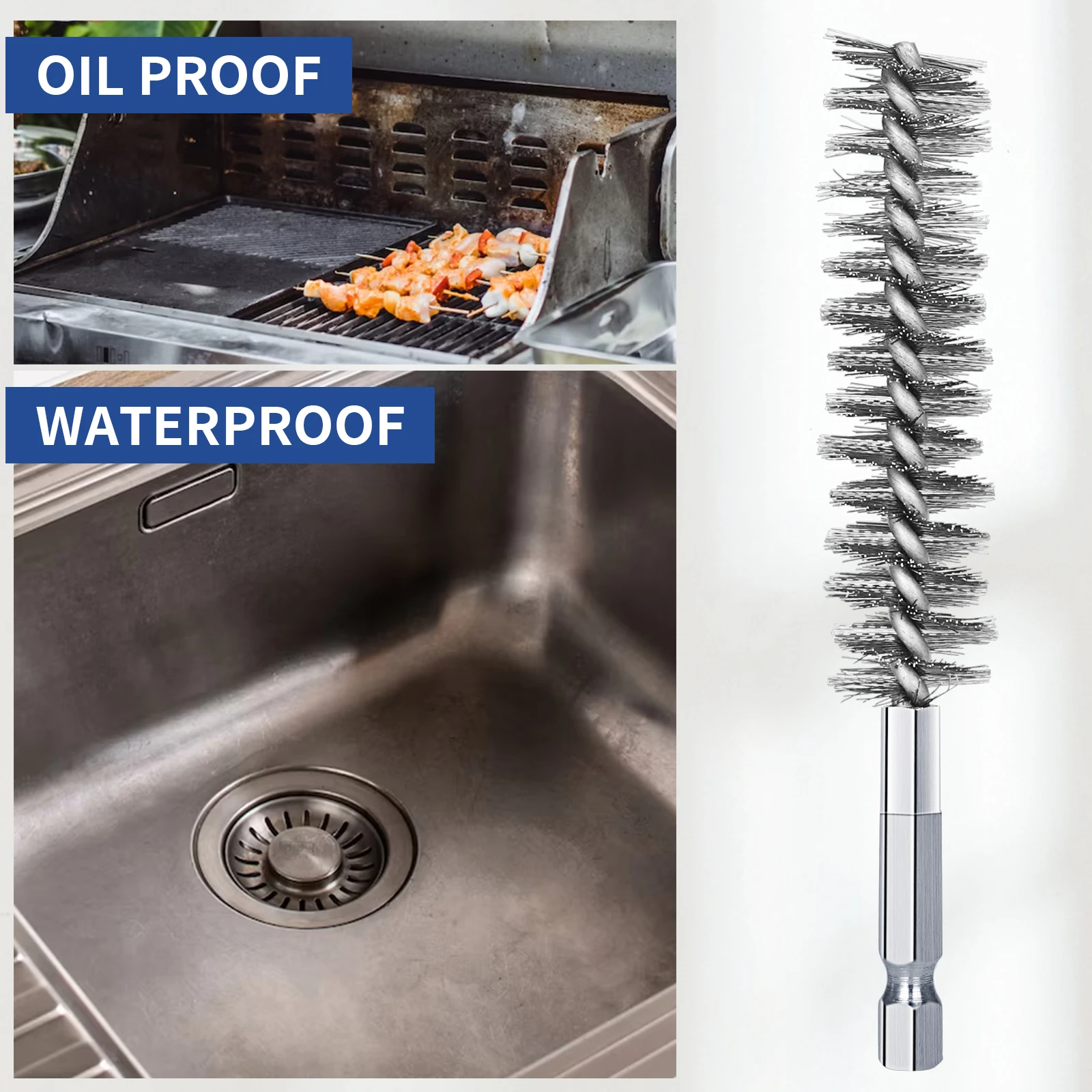 1PC 와이어 튜브 기계 청소 브러시 ​​페인트 리무버 녹 청소기 금속 손잡이 굴뚝 세척 연마 도구